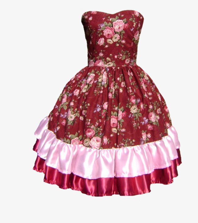 喜庆洋服连衣裙素材免抠