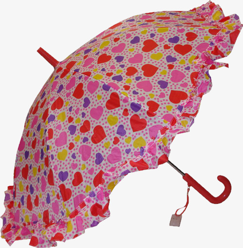 洋花雨伞素材免抠