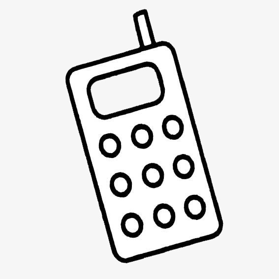 手机可爱线稿素材