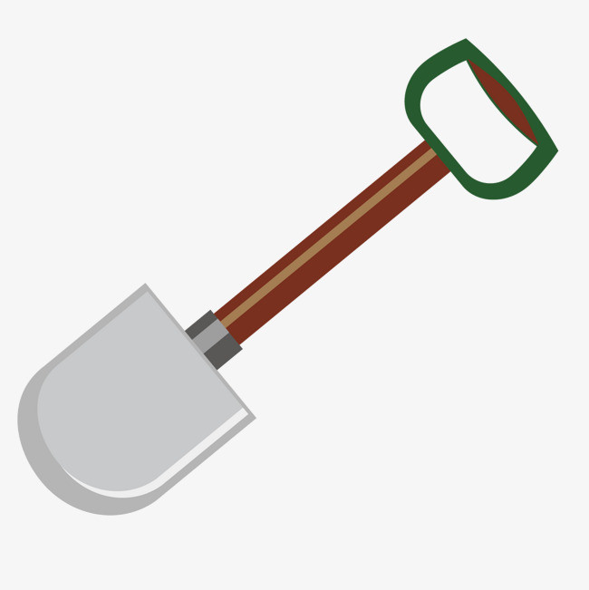 矢量海陆空黄色铲子