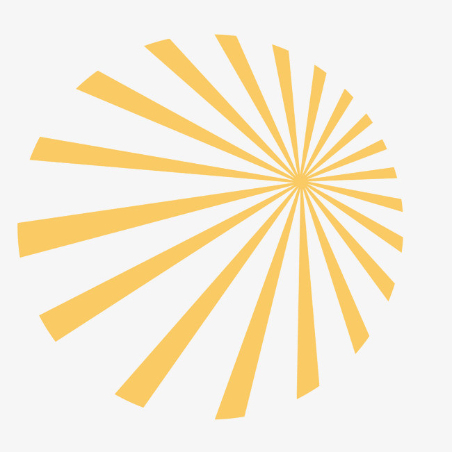 矢量黄色投射散射光线