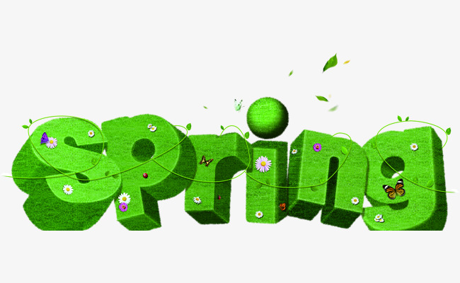 spring艺术字体图片