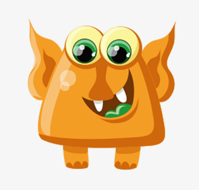 手绘黄色大耳怪