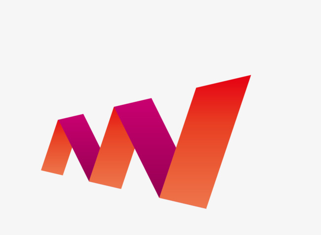 红色枚红色相间折线数据图