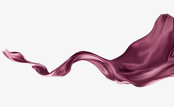 咖啡色简约绸带装饰图案