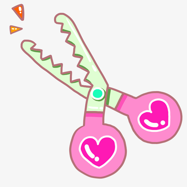 粉色清新剪刀装饰图案