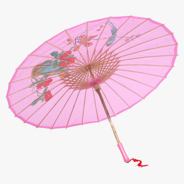 古风元素中国风女孩手中的油纸伞手绘