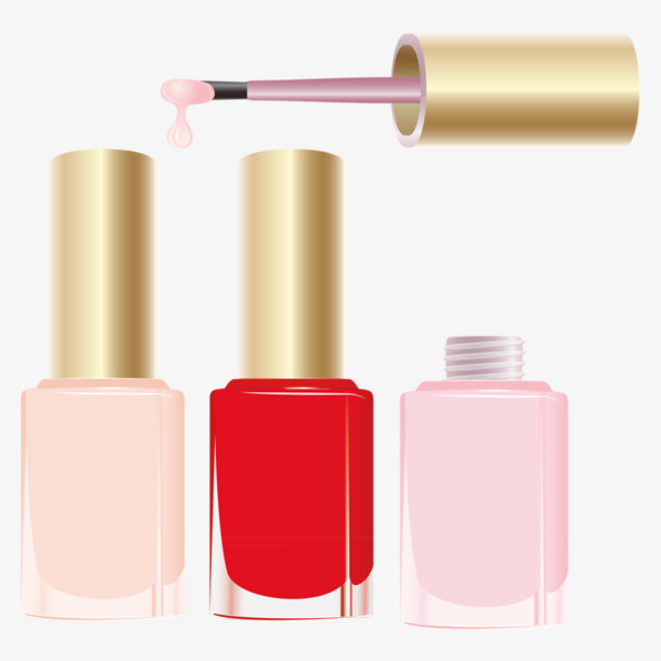 彩色指甲油png素材-90设计