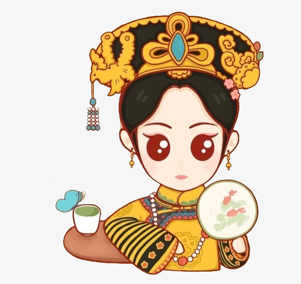 手绘古代娘娘png