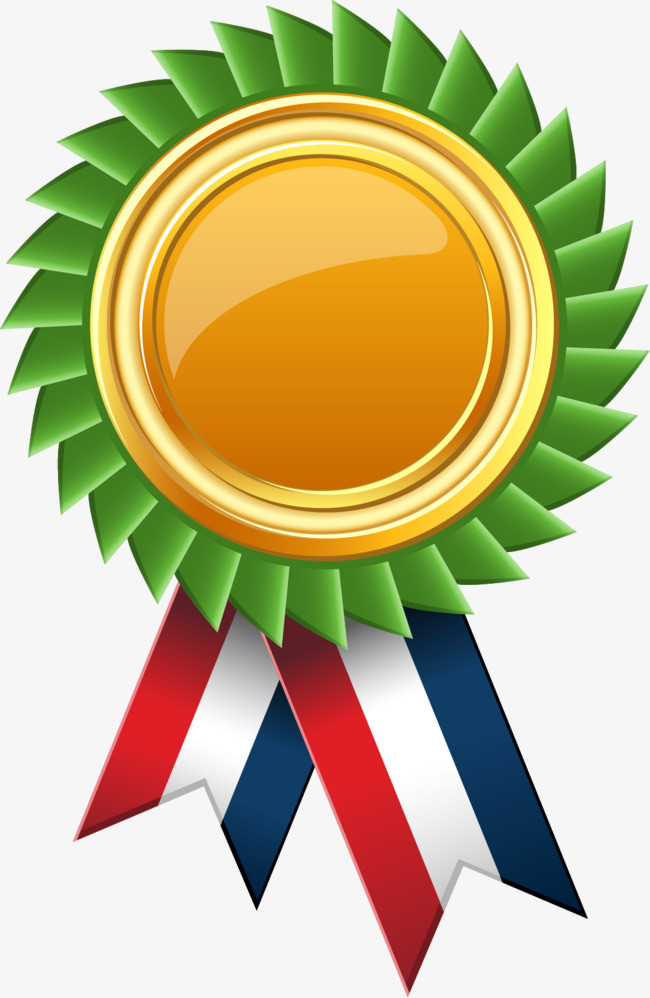 时尚金色勋章徽章奖牌奖章元素设计