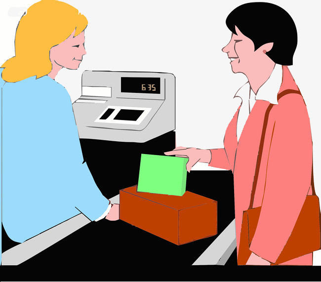 等待收银员扫描