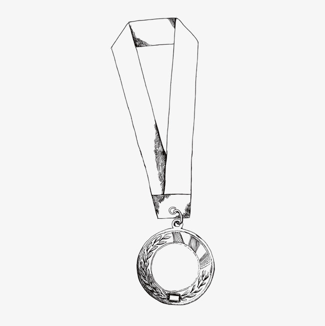 手绘奖牌png素材-90设计