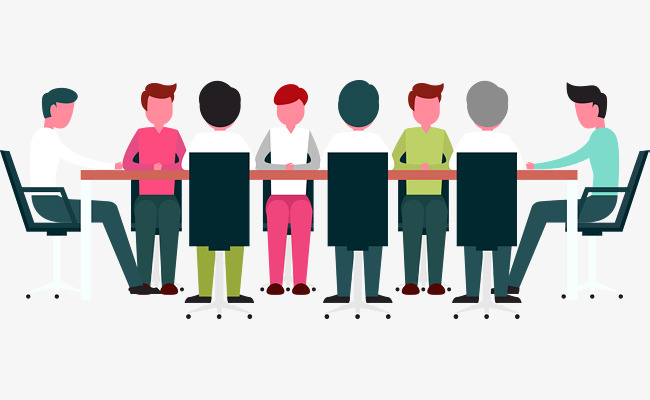 红色卡通公司装饰图案