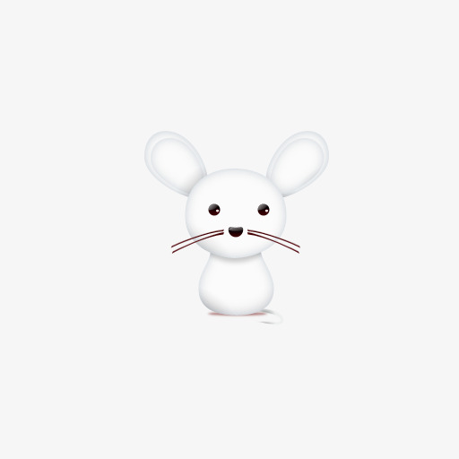 白色卡通老鼠装饰图案