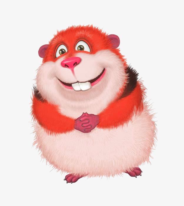 橙色卡通老鼠装饰图案