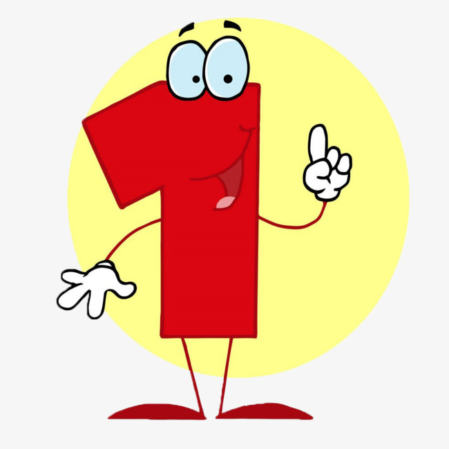 红色的卡通数字