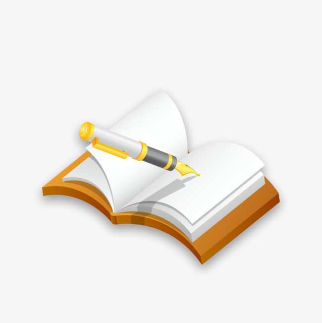 棕色简约写字装饰图案