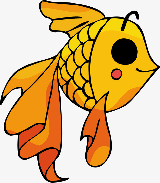 黄色可爱观赏鱼图片