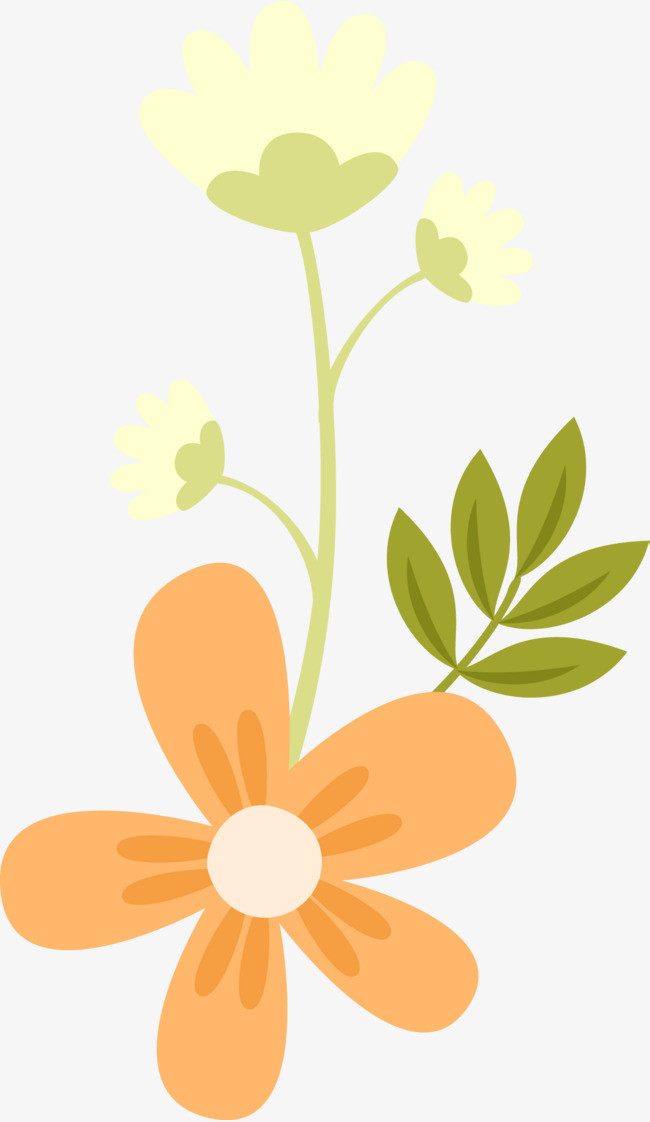 小清新卡通花朵装饰图案