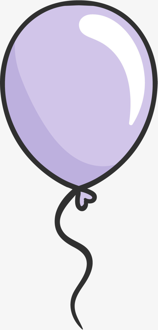 紫色简约气球装饰图案png素材-90设计