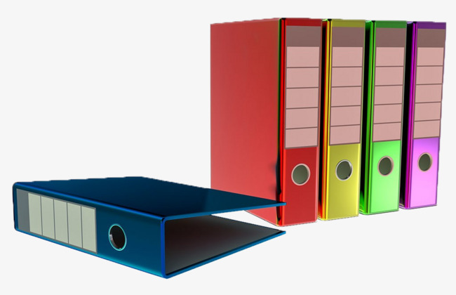 多彩文件夹png素材-90设计