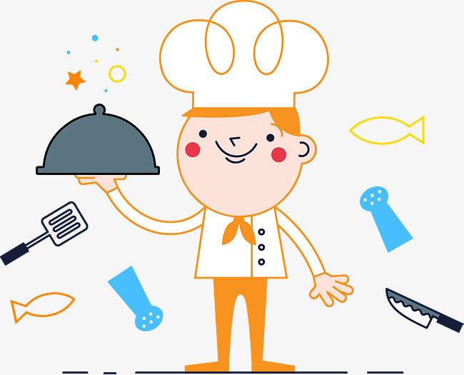 可爱的厨师矢量