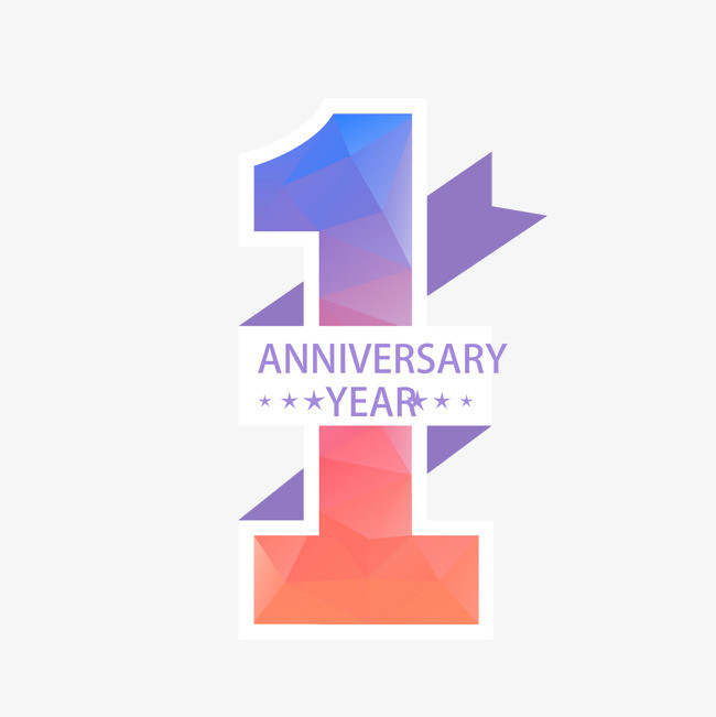 一周年庆金色艺术字免抠pngpsd