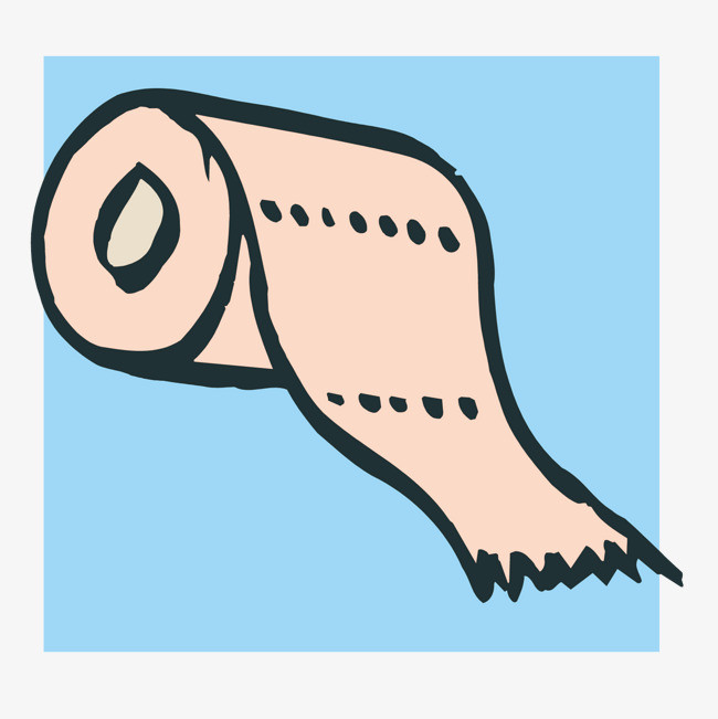 卡通粉色卫生纸矢量