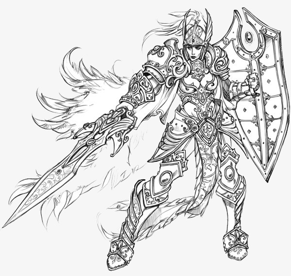 速写炫酷战士