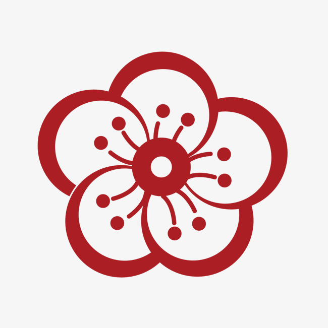 扁平杜鹃花【高清节日素材png素材】-90设计