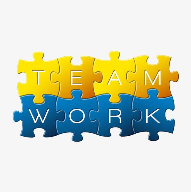 蓝黄拼图背景矢量素材