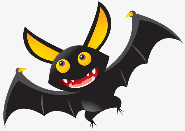 万圣节橙色卡通南瓜蝙蝠小鬼