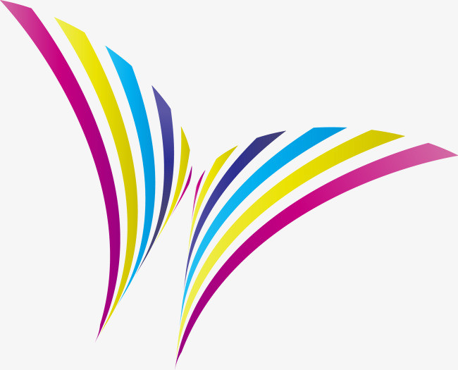 矢量蝴蝶形状彩色