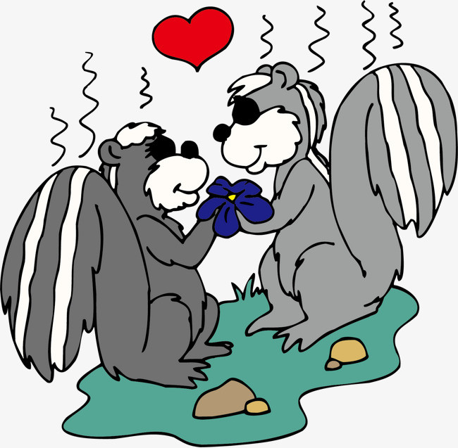 相爱的松鼠矢量