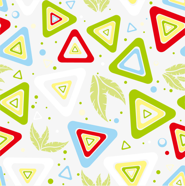 三角彩色装饰花纹图案