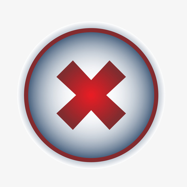 灰色圆形x字no矢量素材