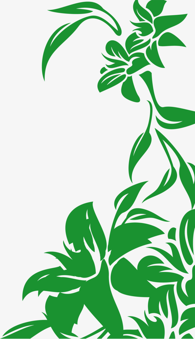 绿色的花纹png素材-90设计