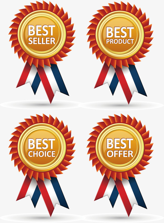 红色金牌元素png素材-90设计