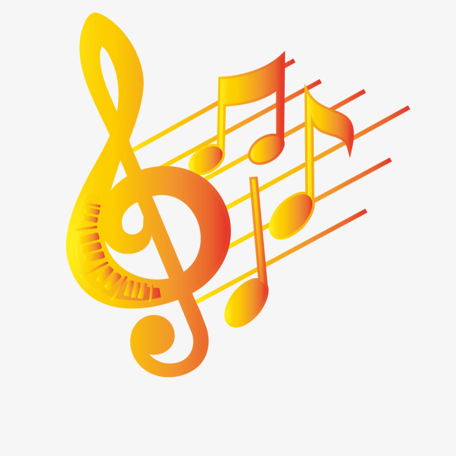 橙色音乐声波线矢量素材