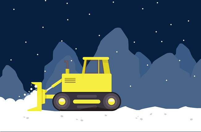铲雪车矢量