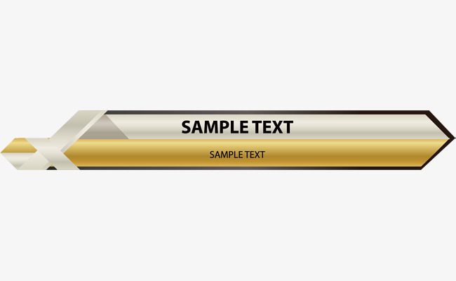 金色字幕条png素材-90设计