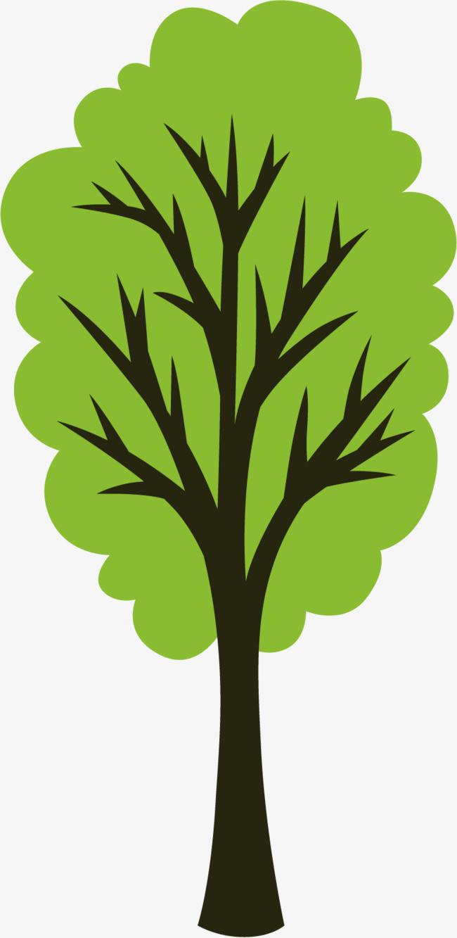 写意树木矢量png素材-90设计