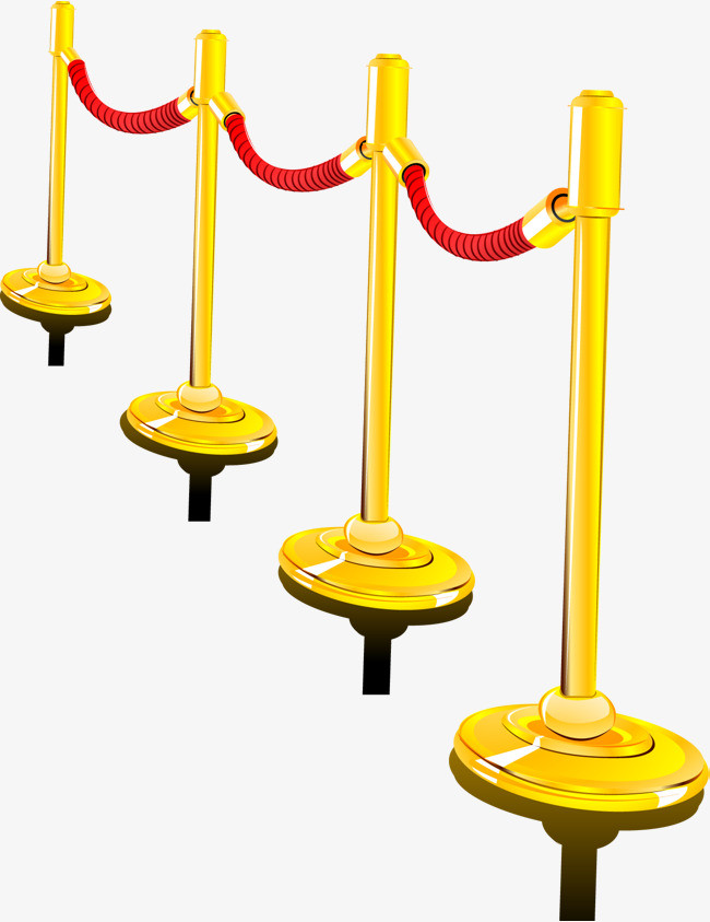 金色隔离带png素材
