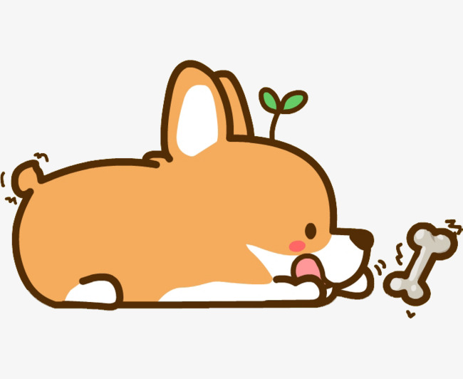 柯基狗狗小狗狗萌宠卡通手绘