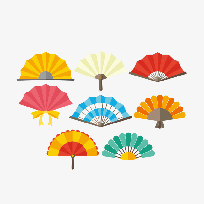 云朵,纹样,国花,国潮扇子矢量图素材【免抠元素png】-90设计网