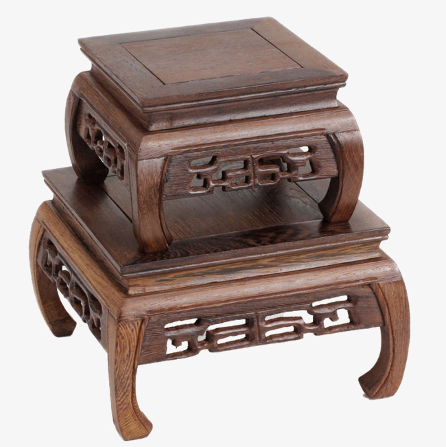 鸡翅木正方形抱脚台