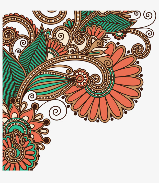 精美复古边角纹路矢量