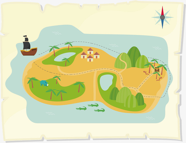 矢量小岛png素材-90设计