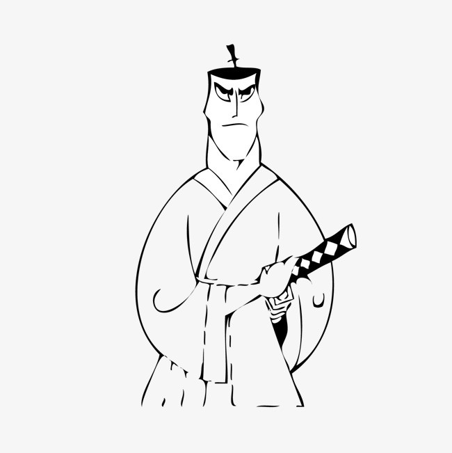 日本武士图画图片