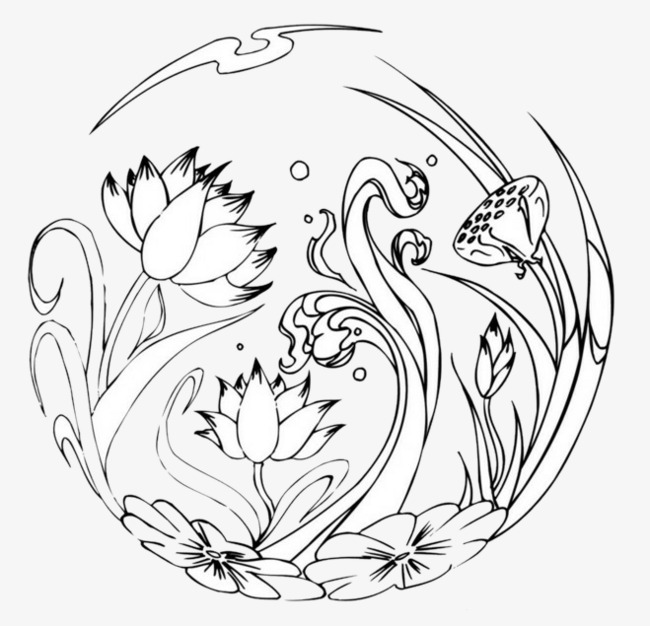 手绘卡通可爱莲花兔子中秋装饰元素【免抠元素png】-90设计网